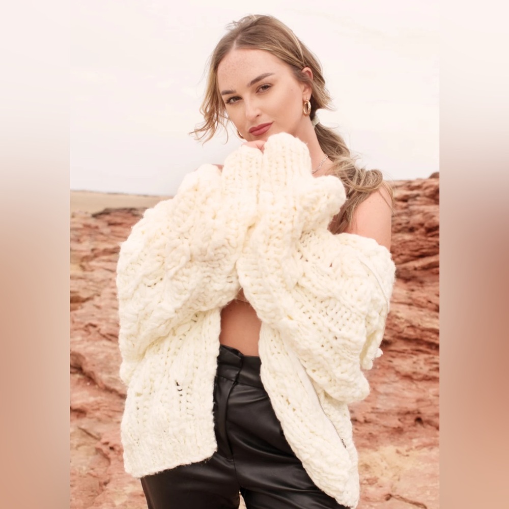 #27 New!Gorgeous Oversized Chunky Sweater Open Cardigan
